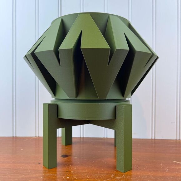 The Kovi Indoor Planter Pot with Drainage Tray & Stand, Houseplants - Picture 5 of 10